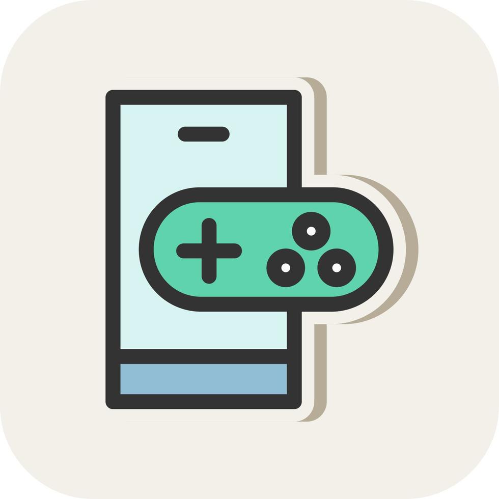 Mobile Gaming Vector Icon Design