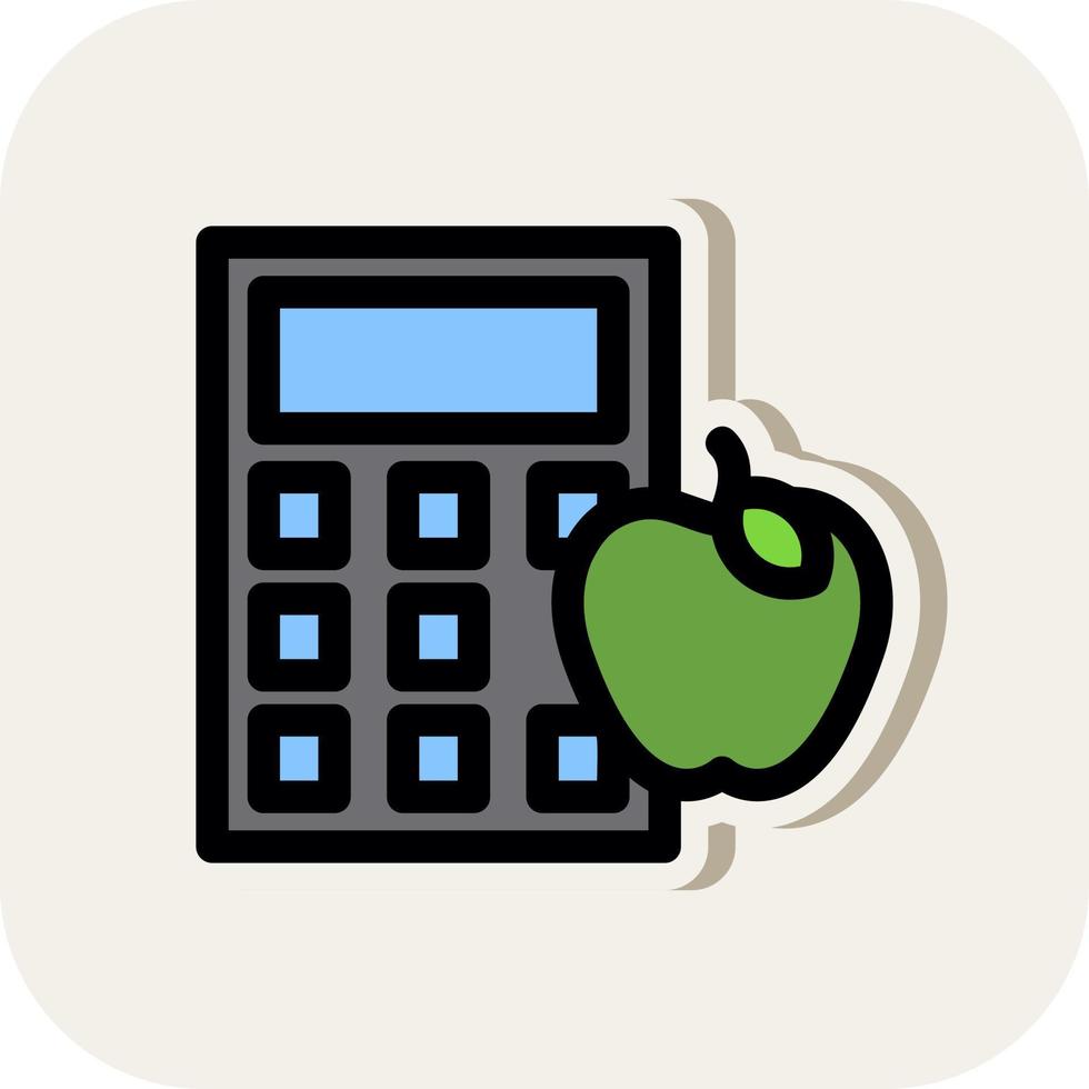 diseño de icono de vector de calculadora de calorías