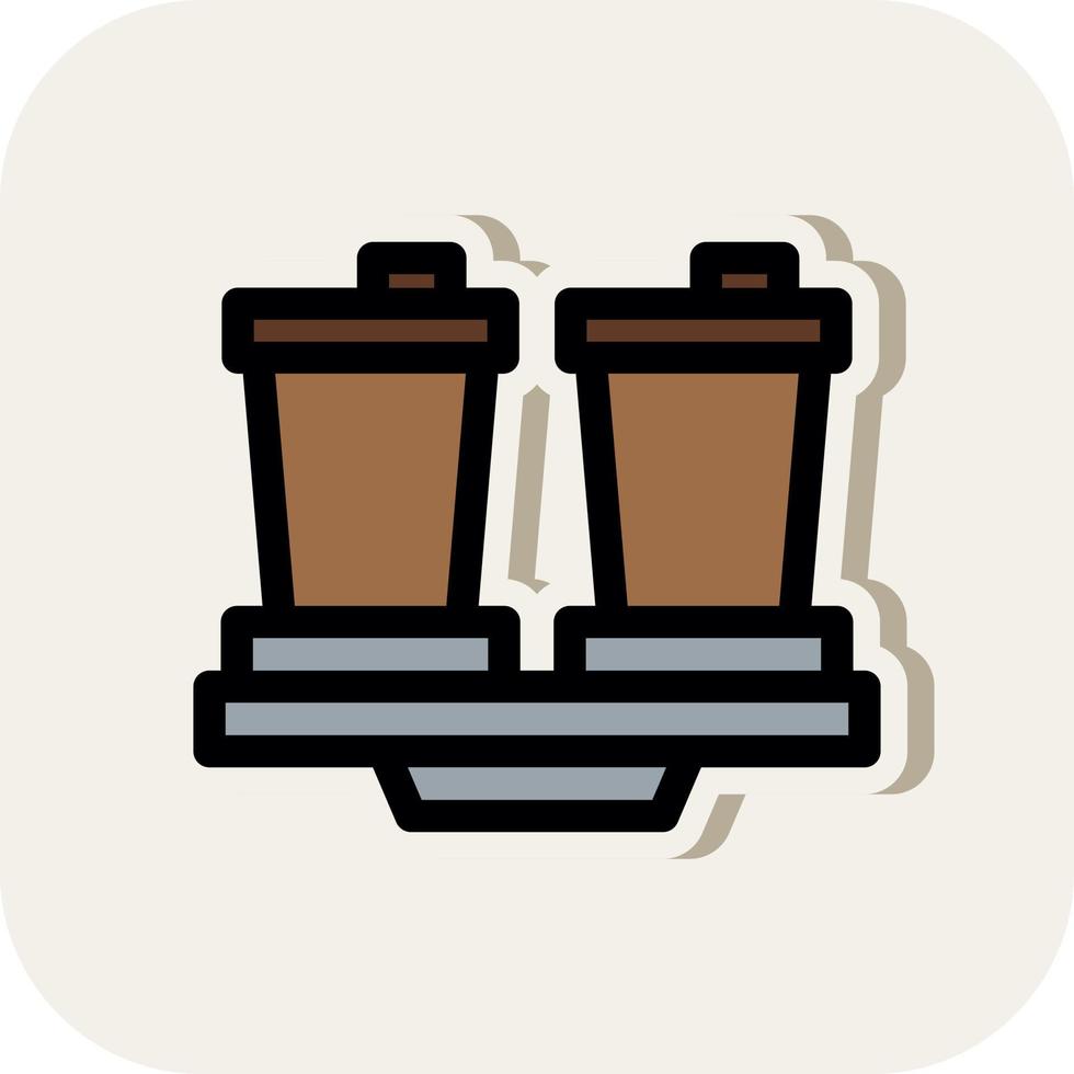 Coffee Cups Vector Icon Design