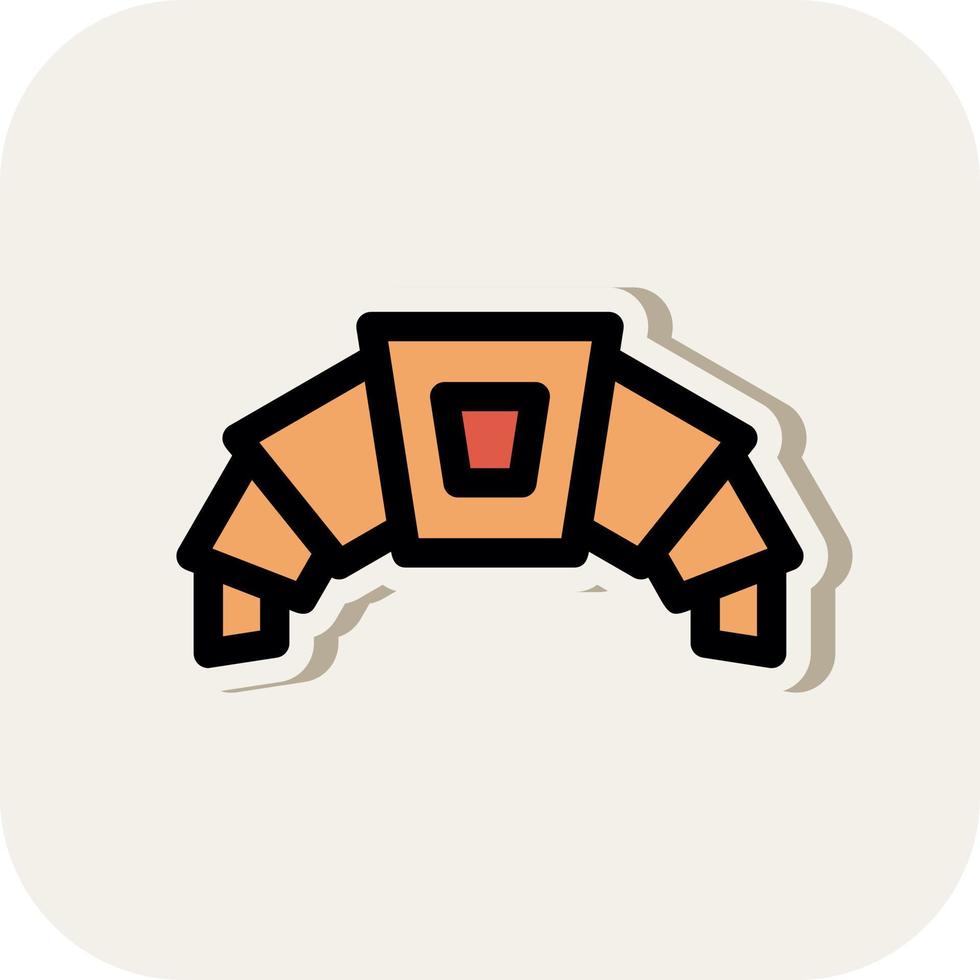 Croissant Vector Icon Design