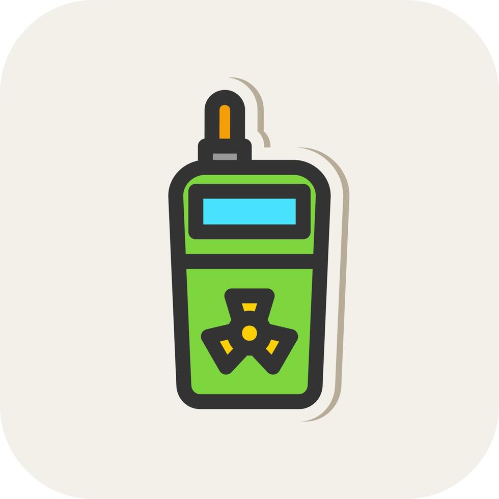 Radiation Detector Vector Icon Design