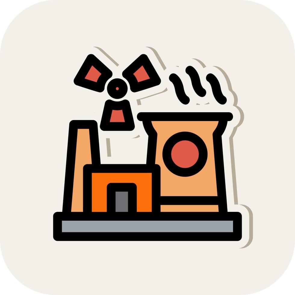 Nuclear Energy Vector Icon Design
