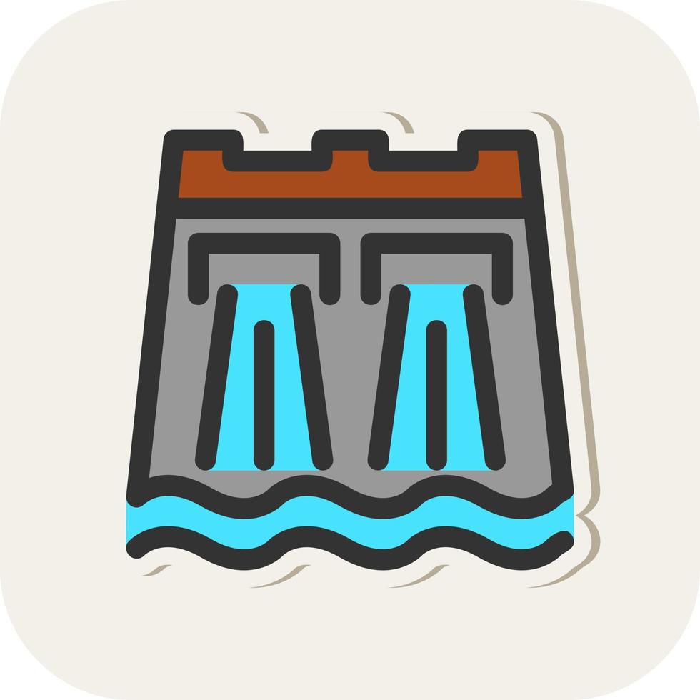 Dam Vector Icon Design