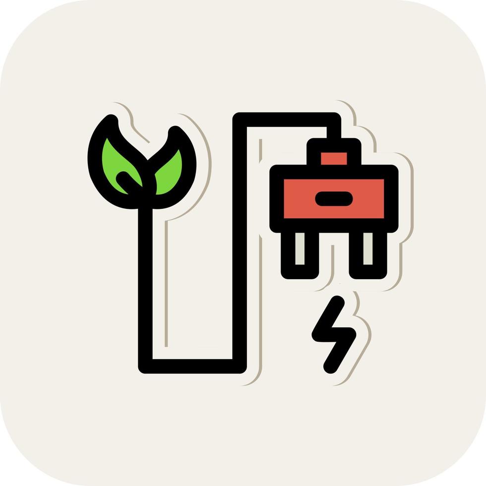 Eco Power Socket Vector Icon Design
