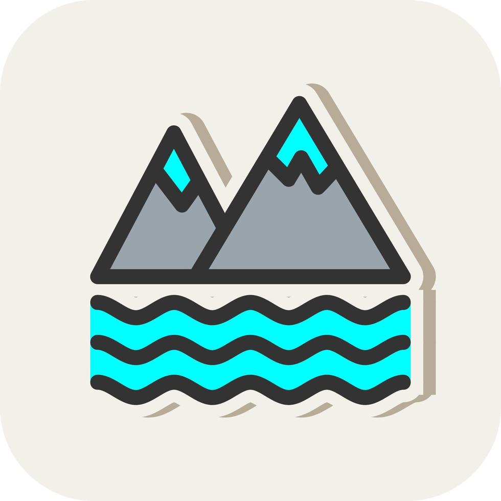 Bay Landscape Vector Icon Design