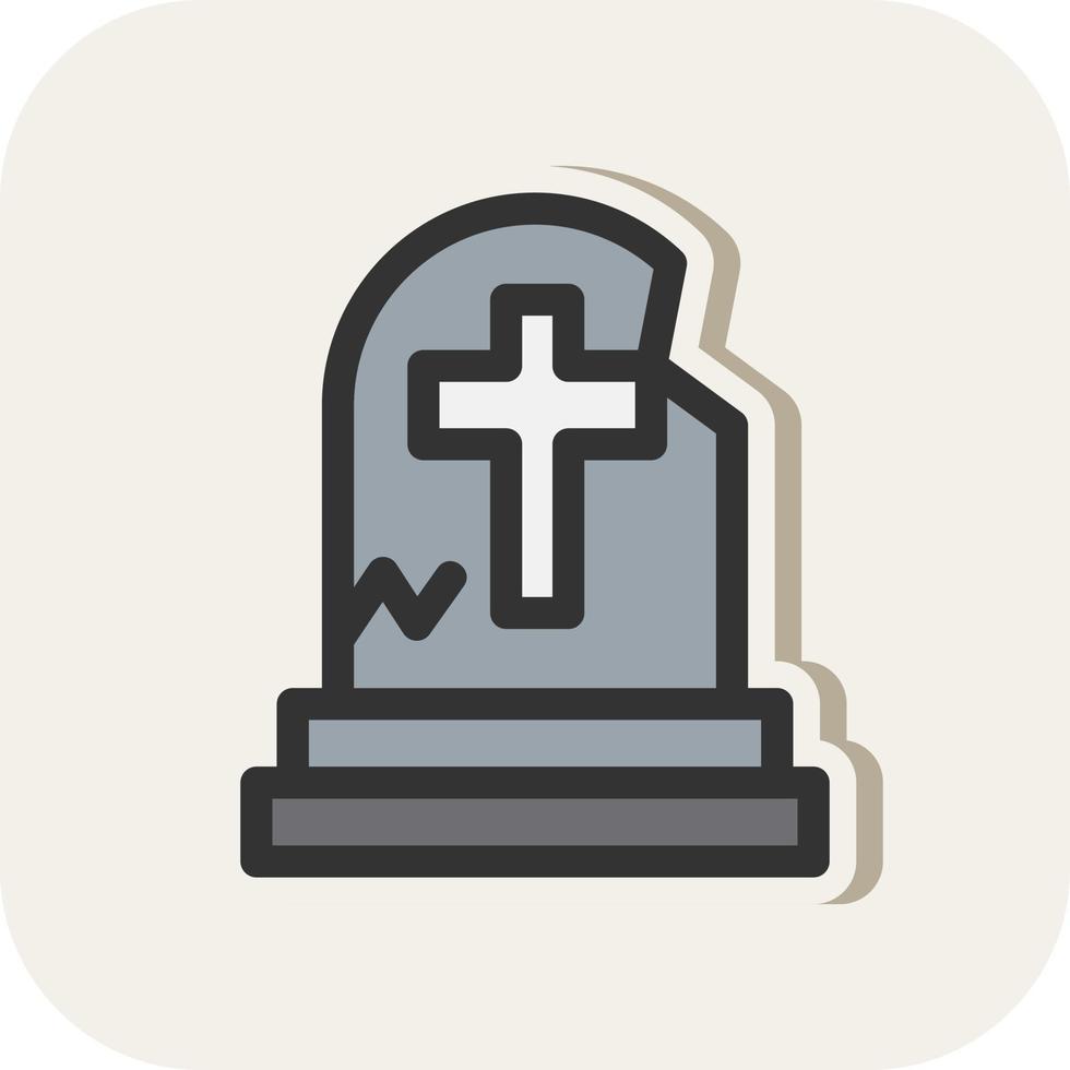 Tombstone Vector Icon Design