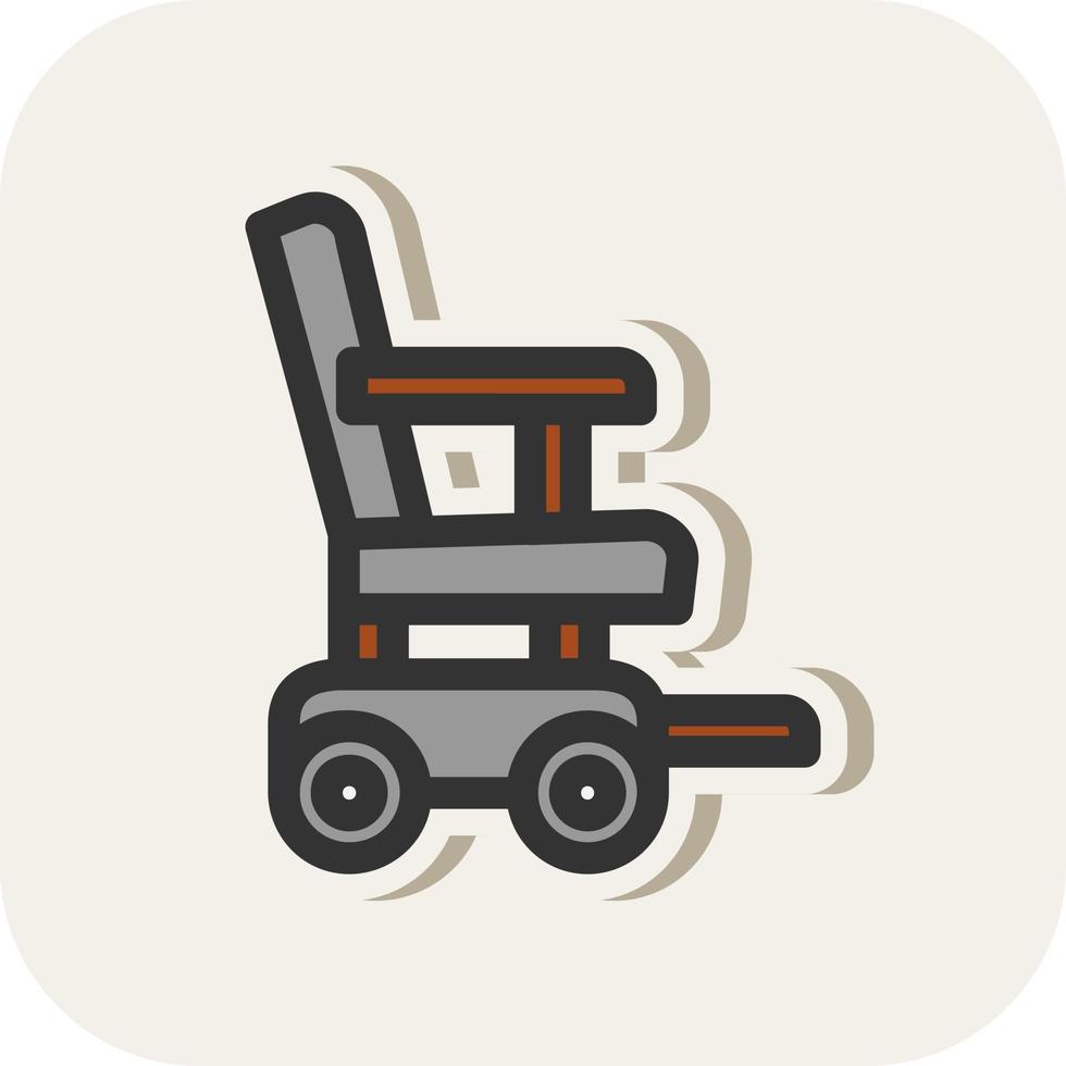 Automatic Wheelchair Vector Icon Design