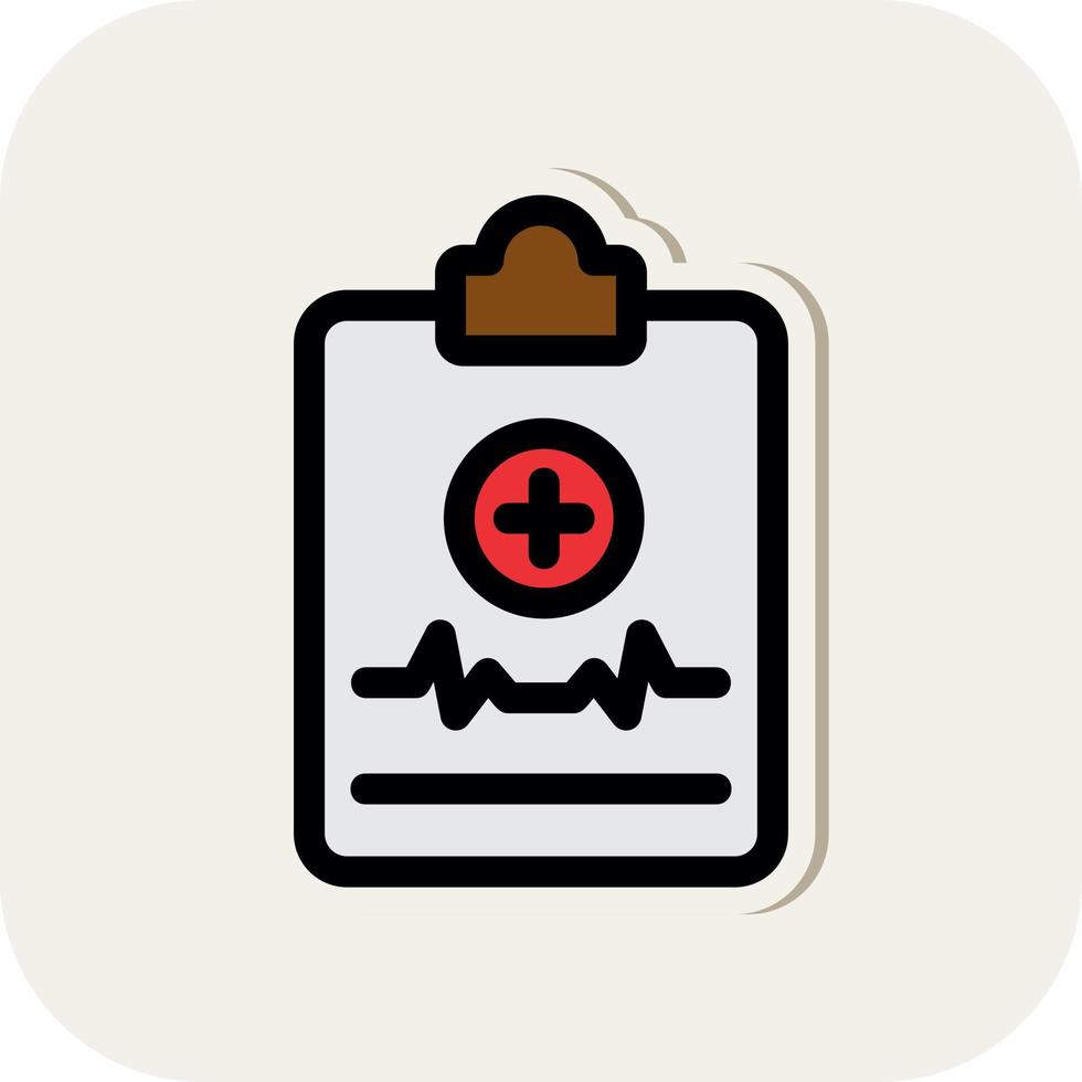 diseño de icono de vector de informe médico