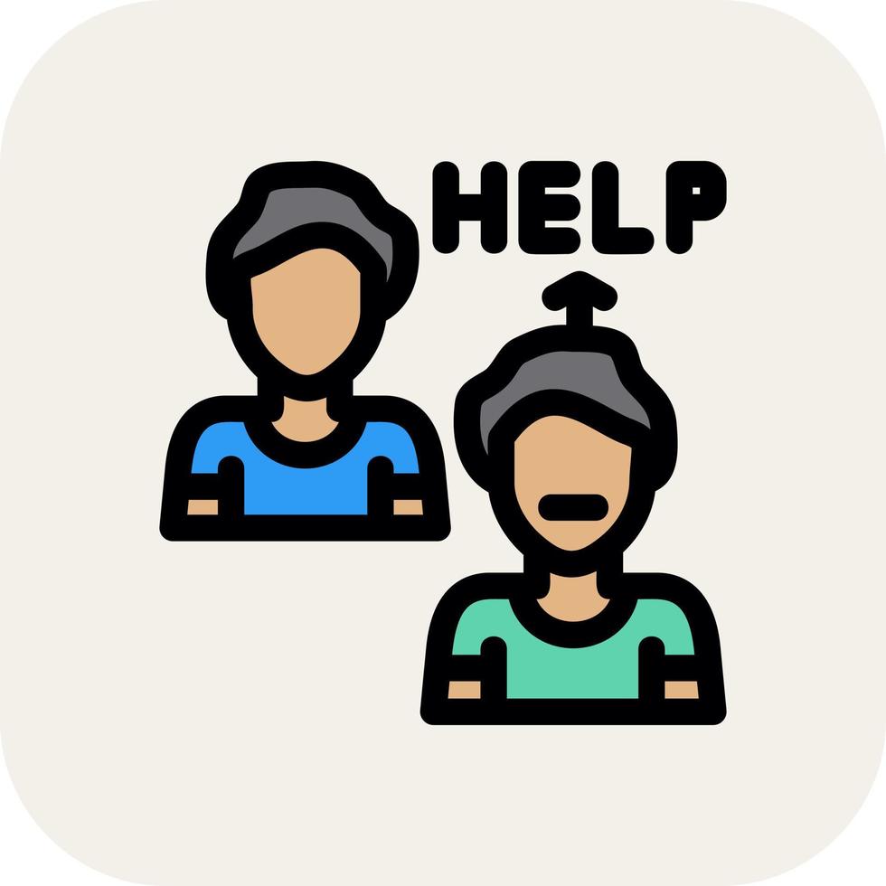 Ask For Help Vector Icon Design