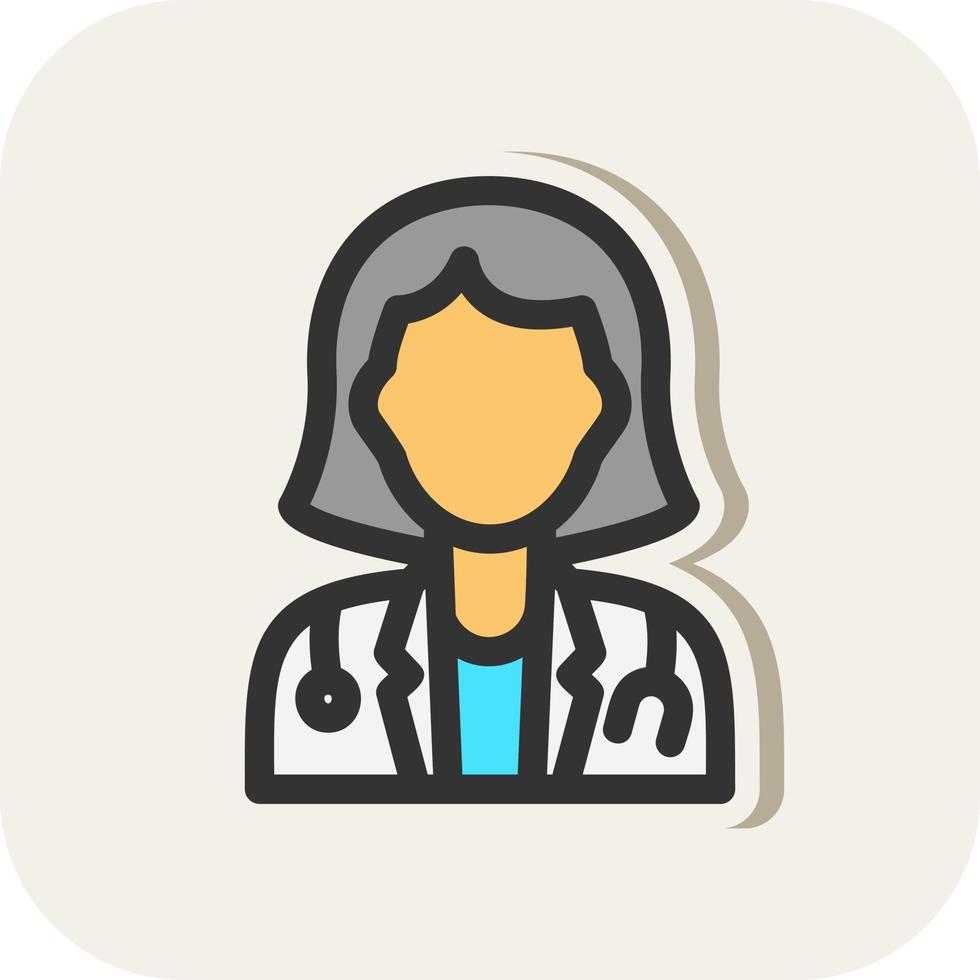 diseño de icono de vector de doctora