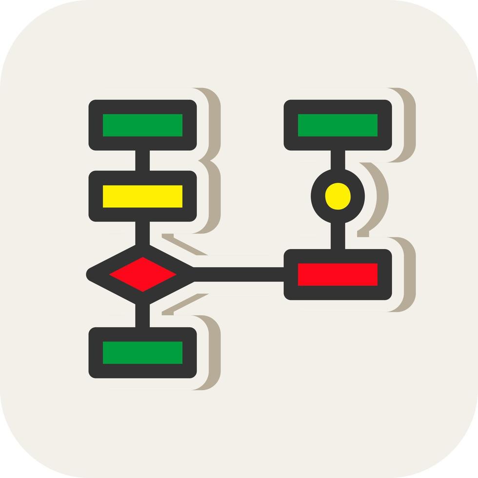 diseño de icono de vector de diagrama de flujo