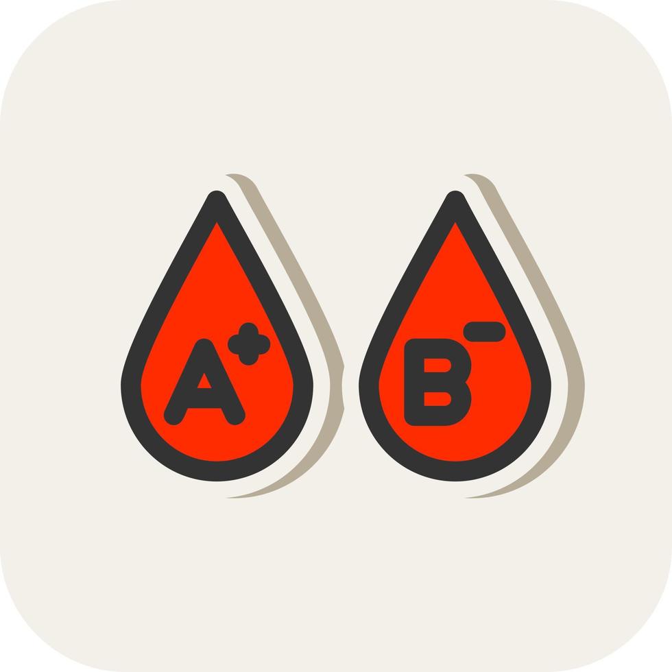 Blood Types Vector Icon Design