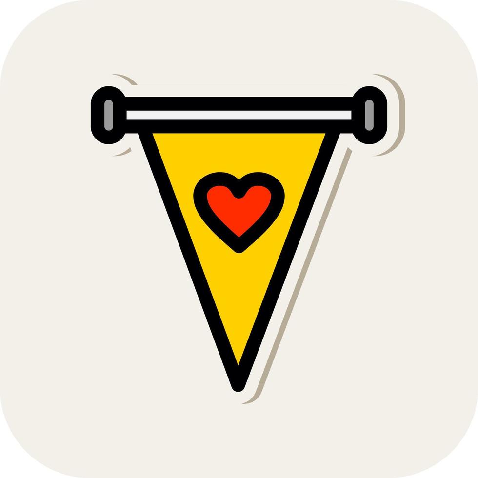 Pennant Vector Icon Design
