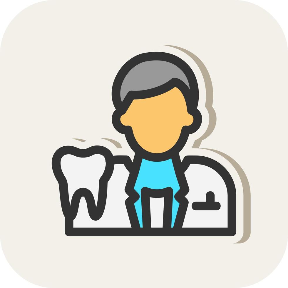 Male Dentist Vector Icon Design