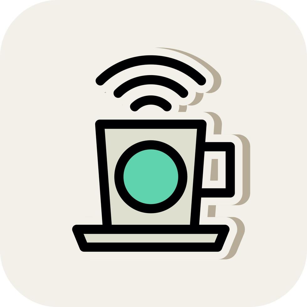 Cafe Wifi Vector Icon Design