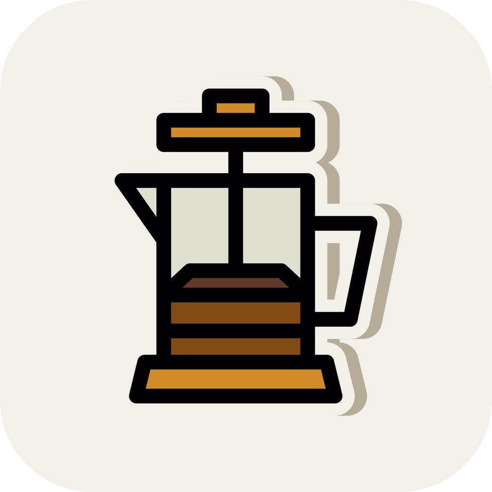 Coffee Press Vector Icon Design