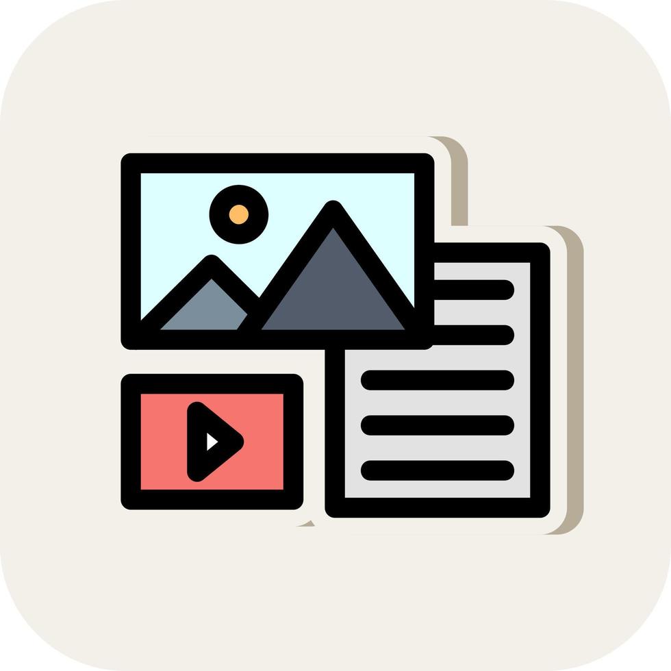 Unstructured Data Vector Icon Design