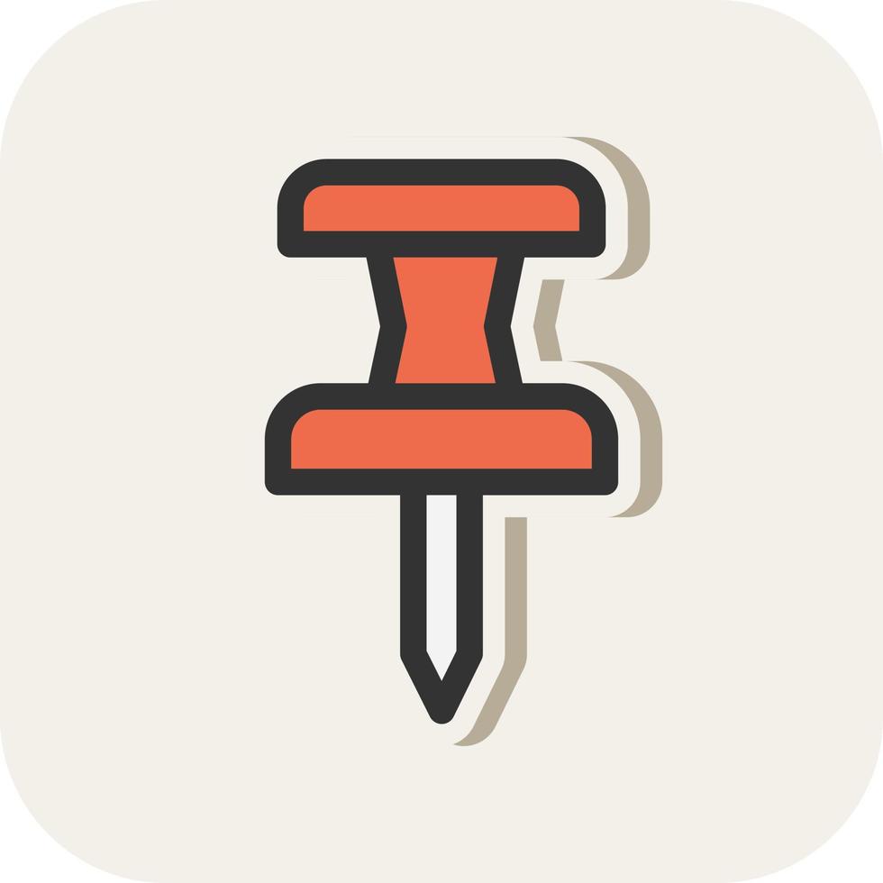 Push Pin Vector Icon Design