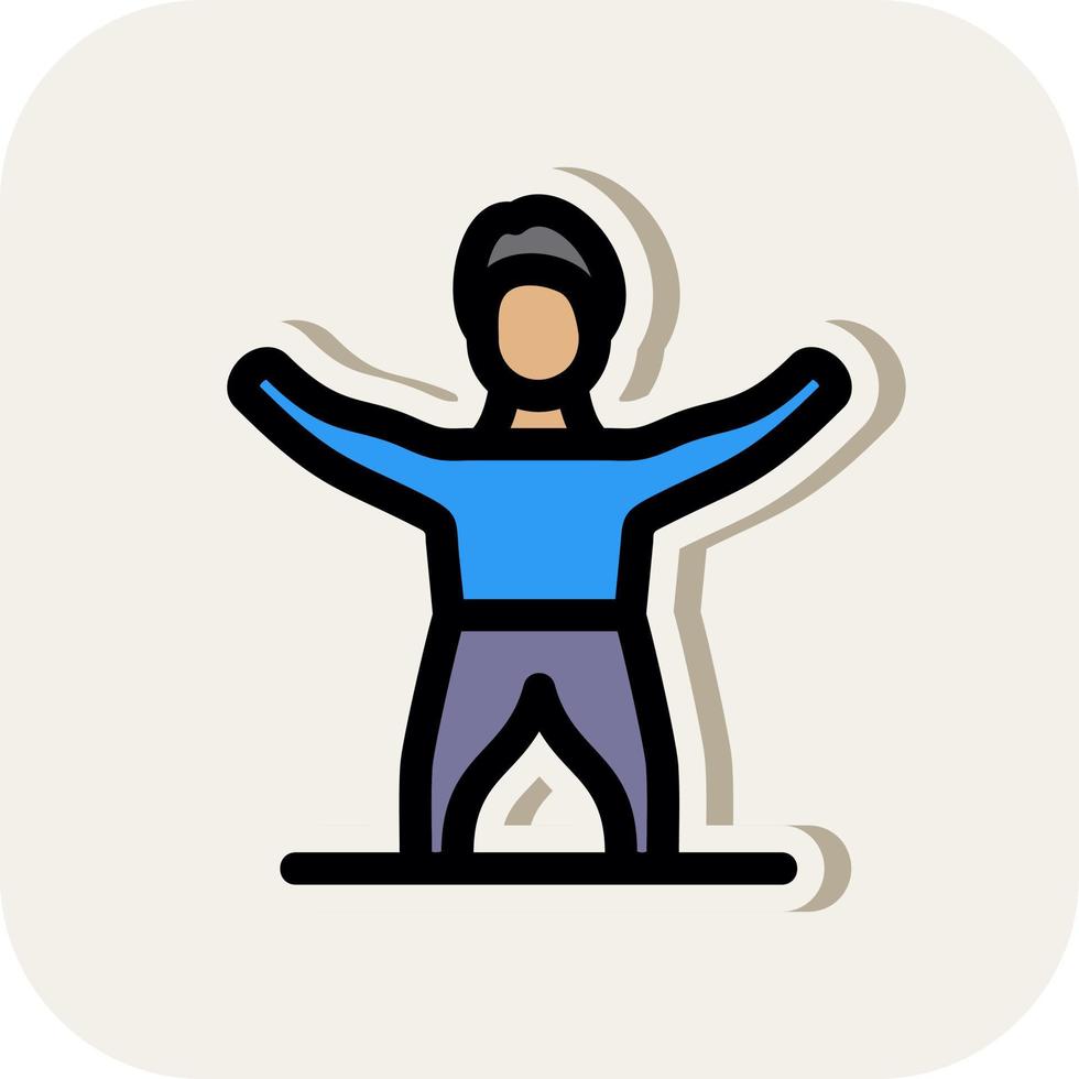 Gym Stretch Vector Icon Design