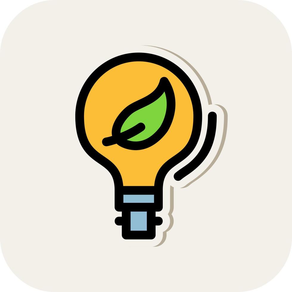 Eco Bulb Vector Icon Design