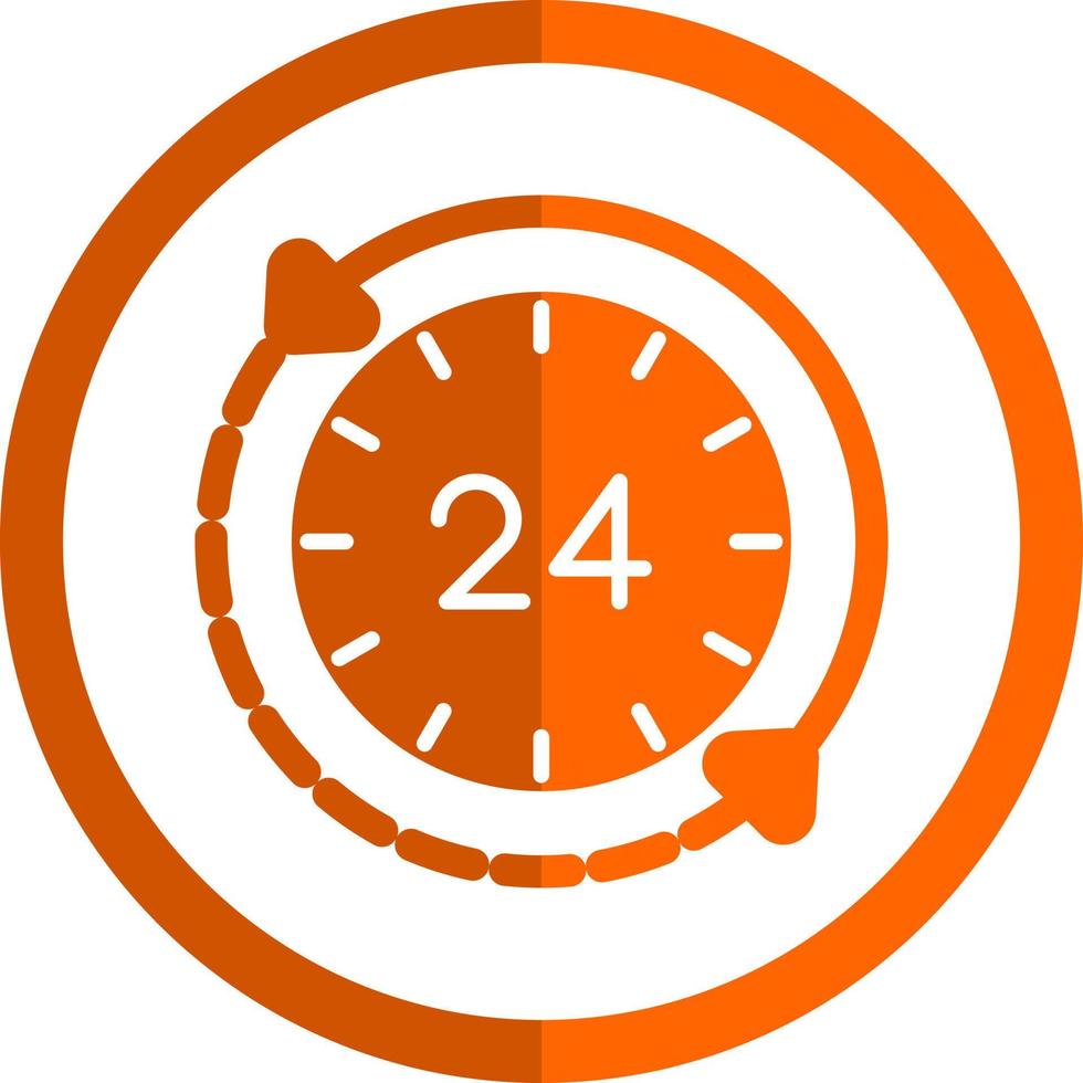 24 Hours Vector Icon Design