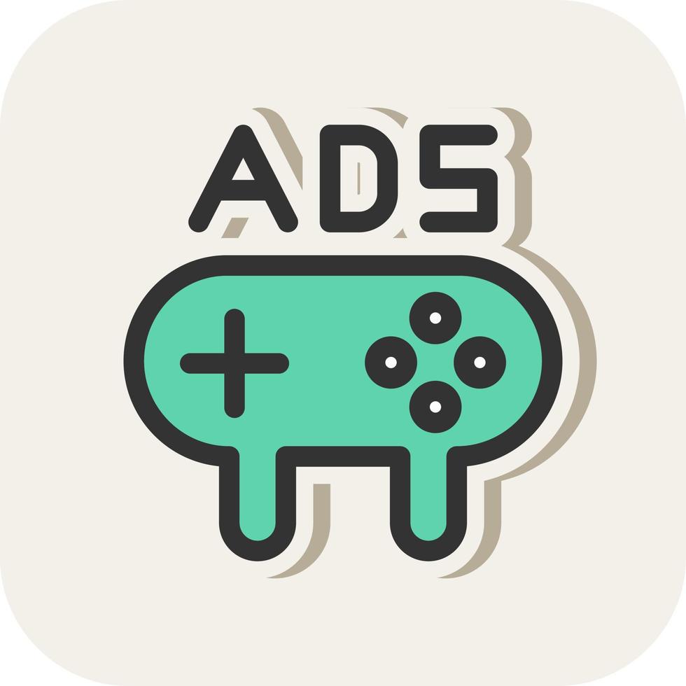 Game Ads Vector Icon Design