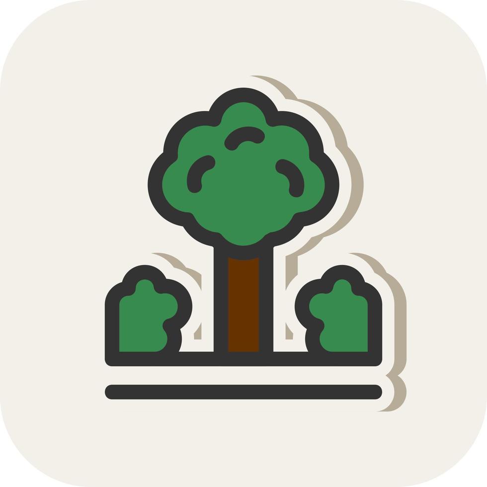 Jungle Landscape Vector Icon Design