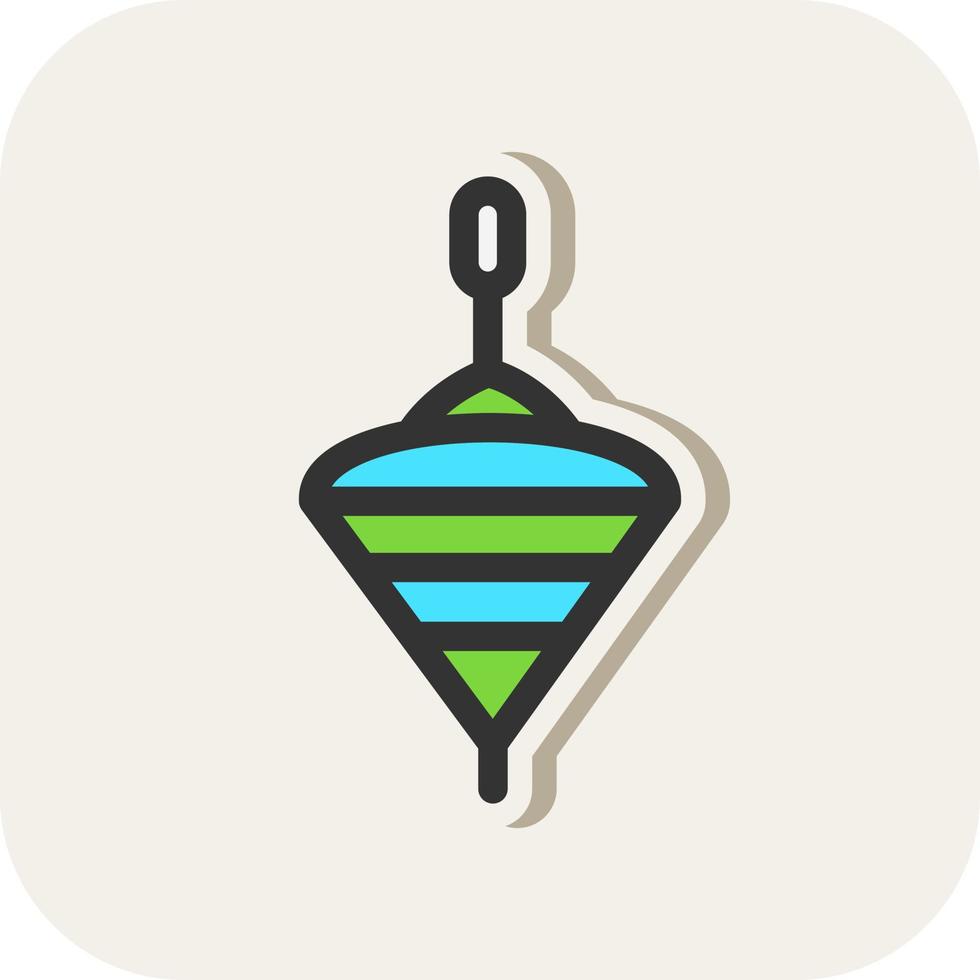 Spinning Top Vector Icon Design