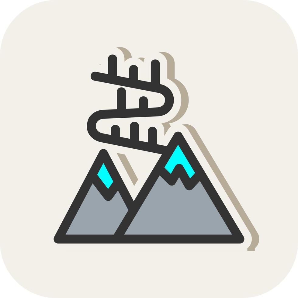 Aurora Borealis Vector Icon Design