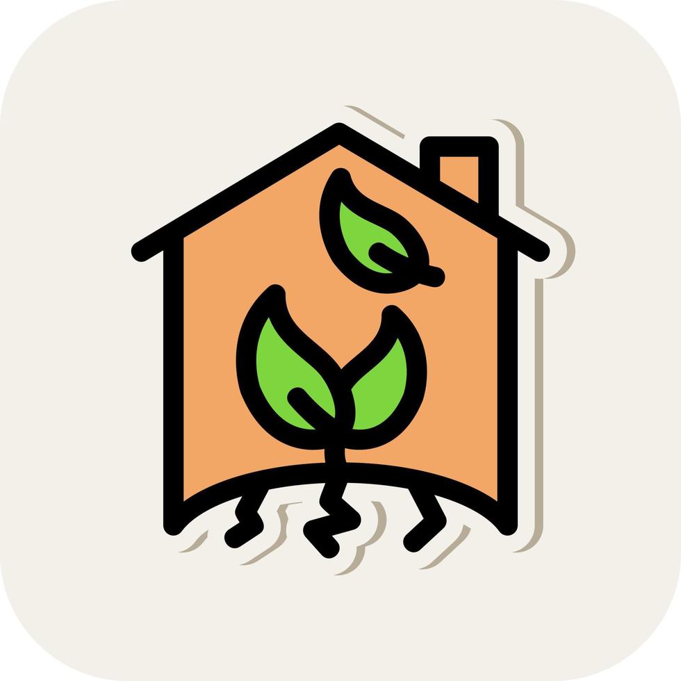 Green House Vector Icon Design