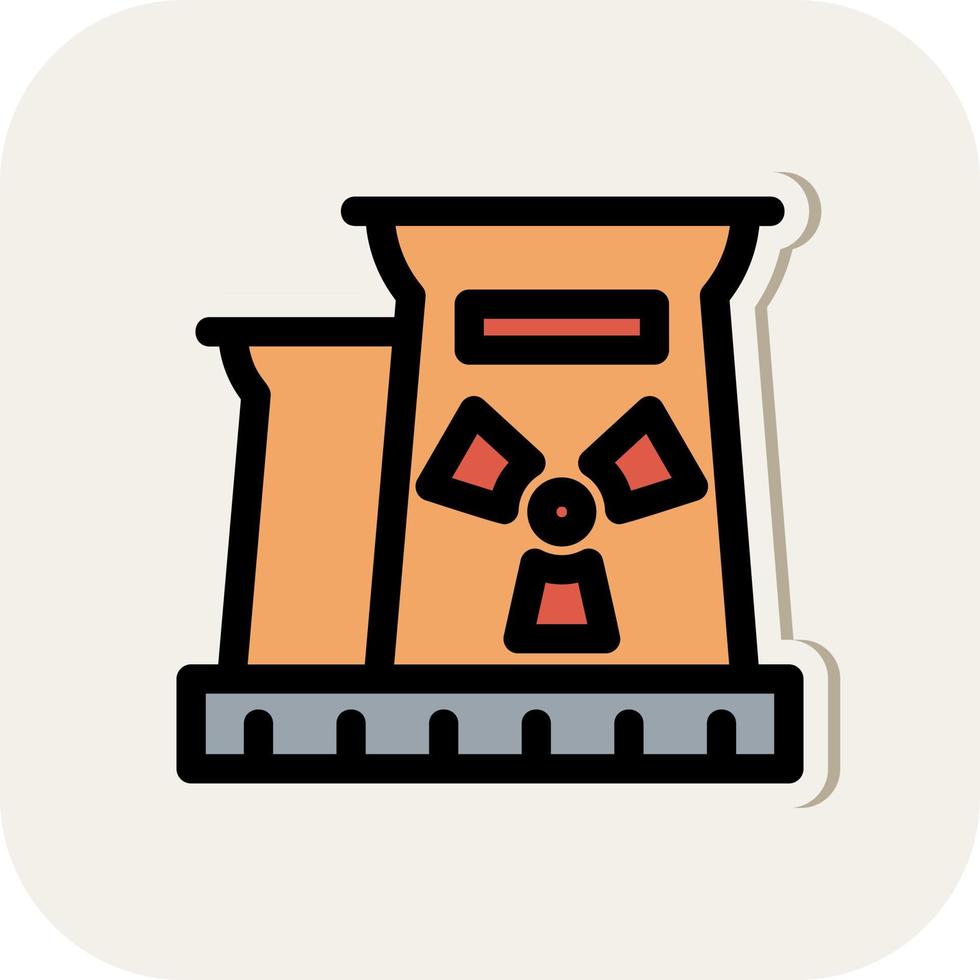 Nuclear Plant Vector Icon Design