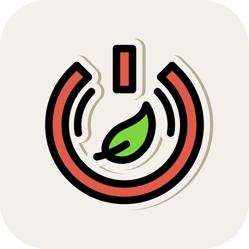 Eco Power Button Vector Icon Design