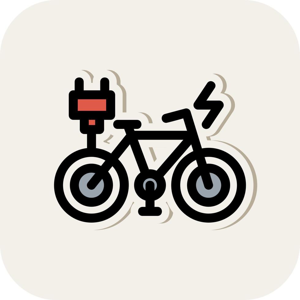 Electric Bike Vector Icon Design