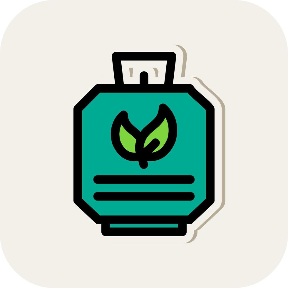 Biogas Cylinder Vector Icon Design