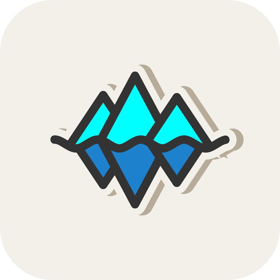 Iceberg Landscape Vector Icon Design