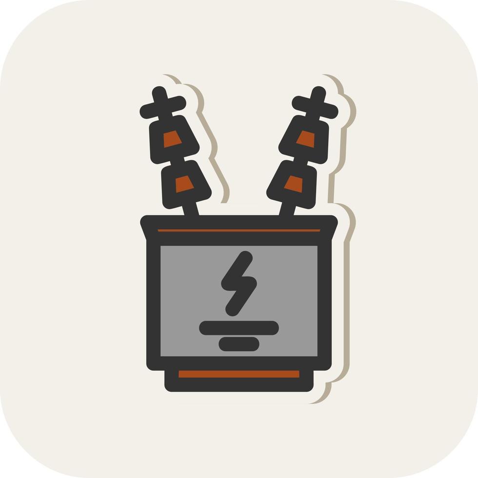 Power Transformer Vector Icon Design