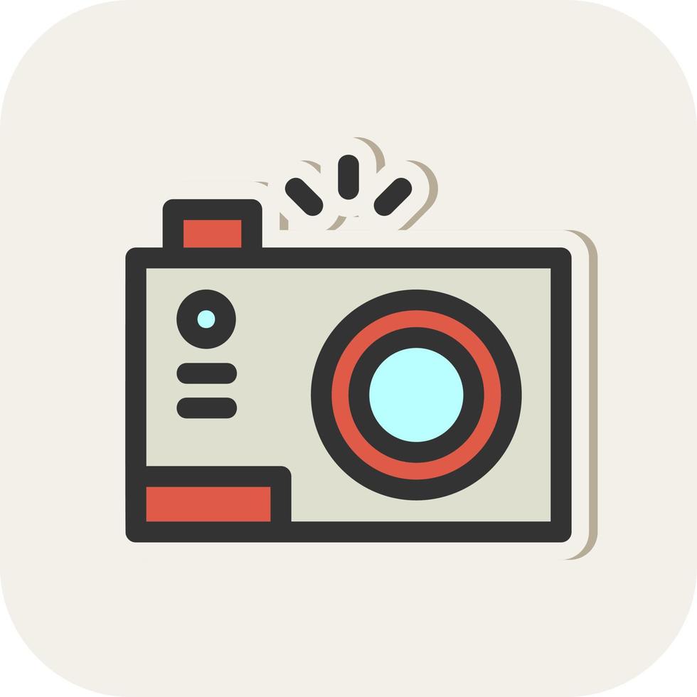 Compact Camera Vector Icon Design