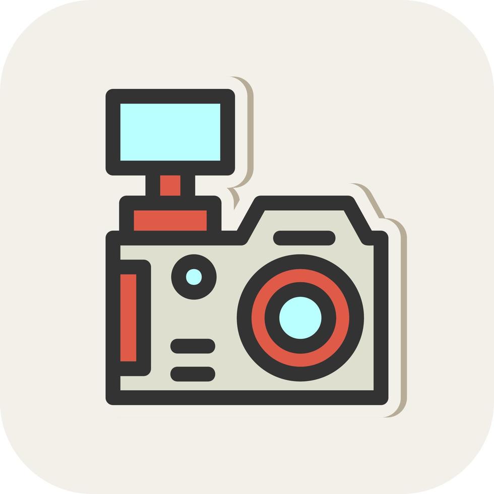 diseño de icono de vector de cámara dslr