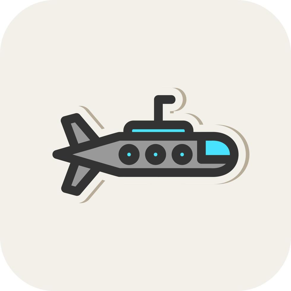 Submarine Vector Icon Design