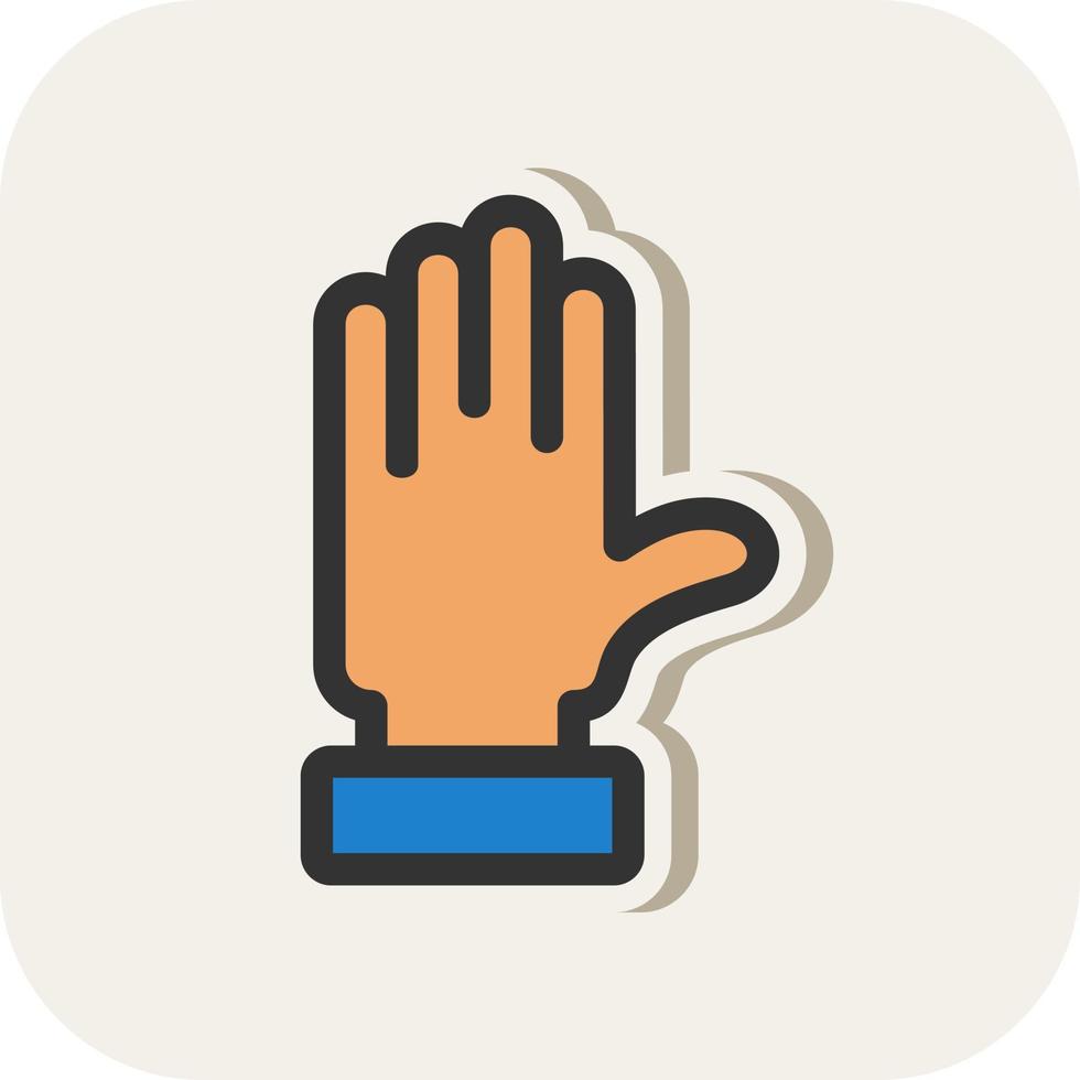 Raise Hand Vector Icon Design