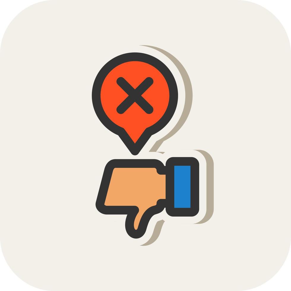 Disagree Vector Icon Design