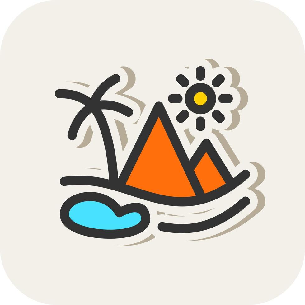 Desert Oasis Vector Icon Design