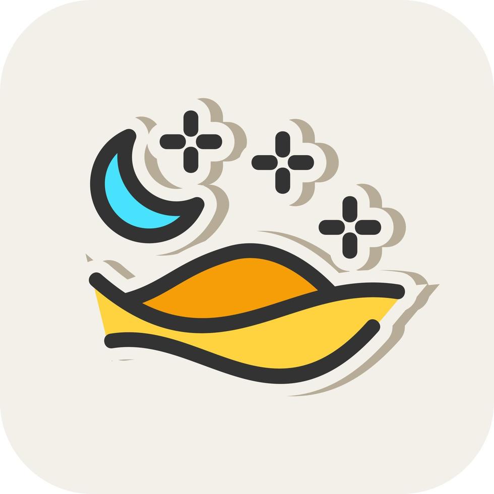 Desert Night Vector Icon Design