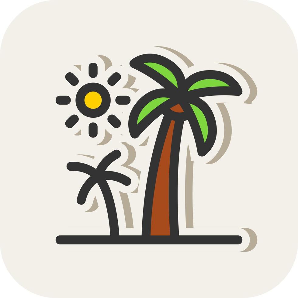 Palm Trees Vector Icon Design