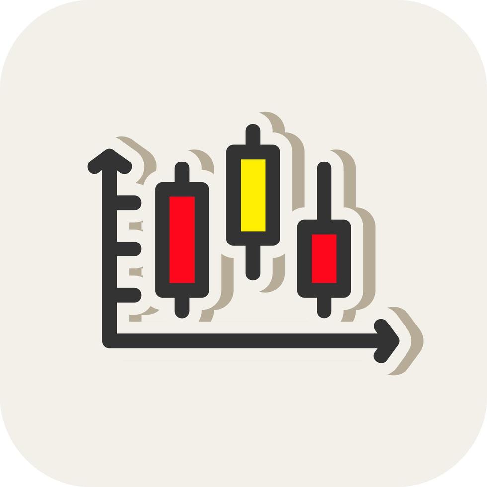 Candlestick Chart Vector Icon Design