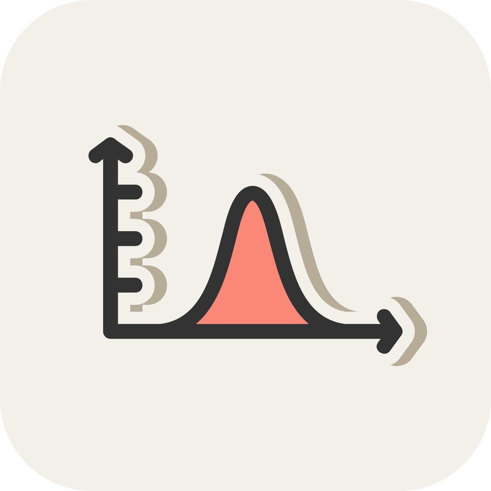 Bell Curve on Graph Vector Icon Design