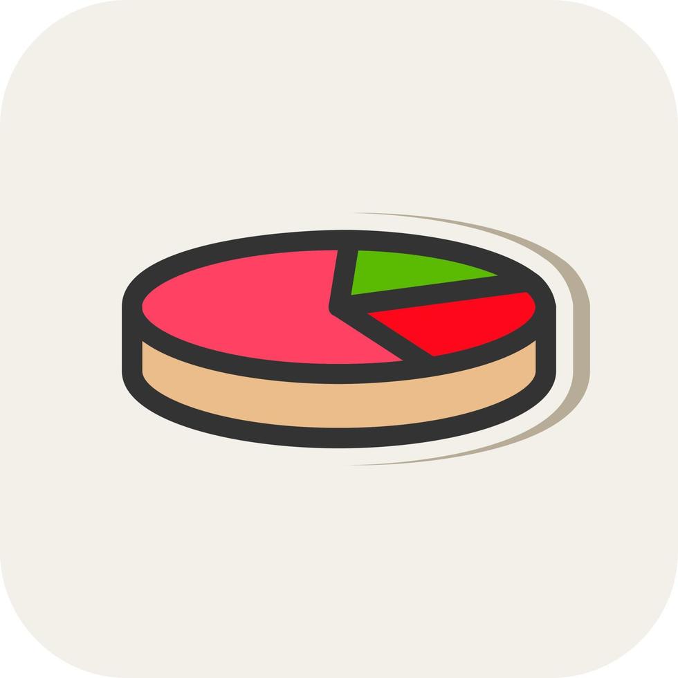 3D Pie Chart Vector Icon Design