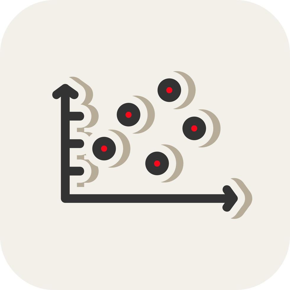 Scatter Graph Vector Icon Design