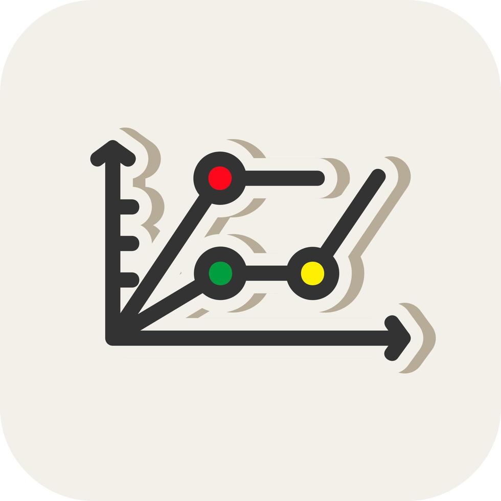 Multiple Trend Chart Vector Icon Design