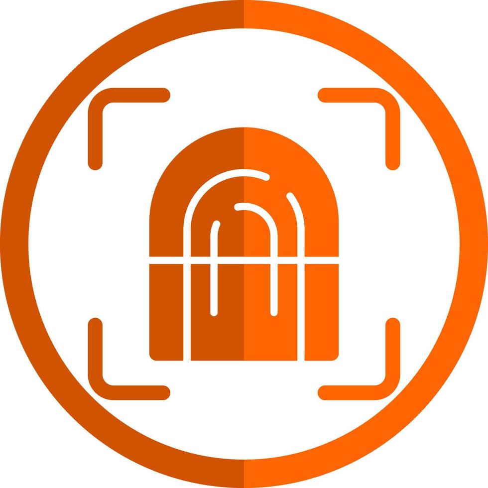 Fingerprint Scan Vector Icon Design